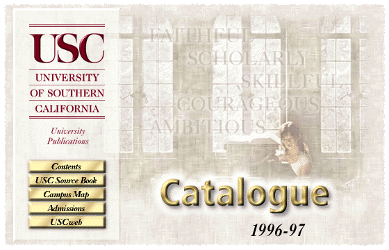 USC Catalogue 1996-1997 ImageMap