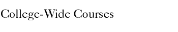 College-Wide Courses